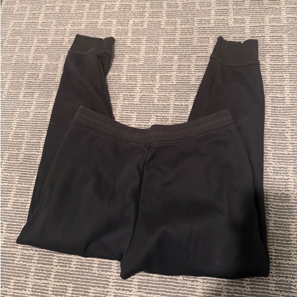 Uniqlo Black Jogger Sweatpants Women Size L Drawstring Comfort Casual - Picture 6 of 6